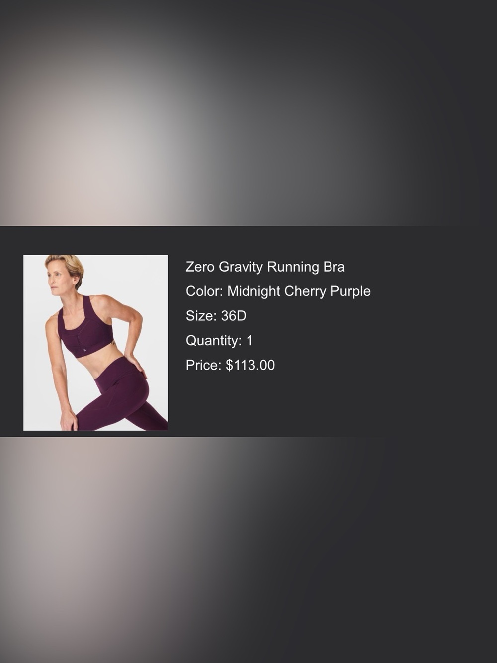 Sweaty Betty zero gravity bra